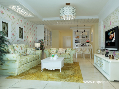 家裝電視背景墻壁紙效果圖